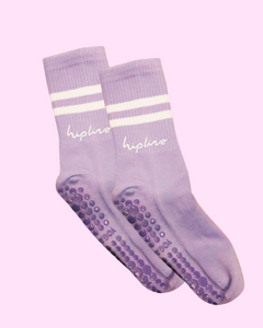 Dancefloor lavendar grip socks